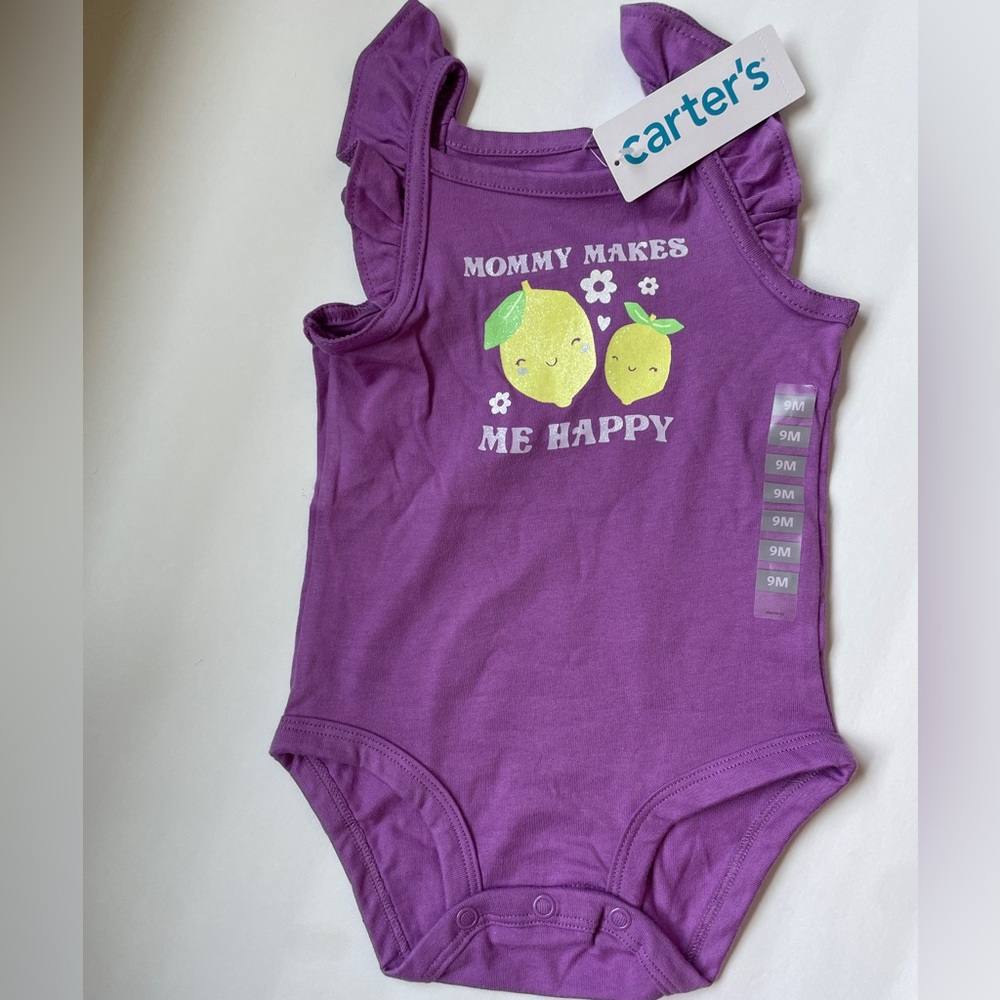 Carter’s Purple Mommy Makes Me Happy Onesie